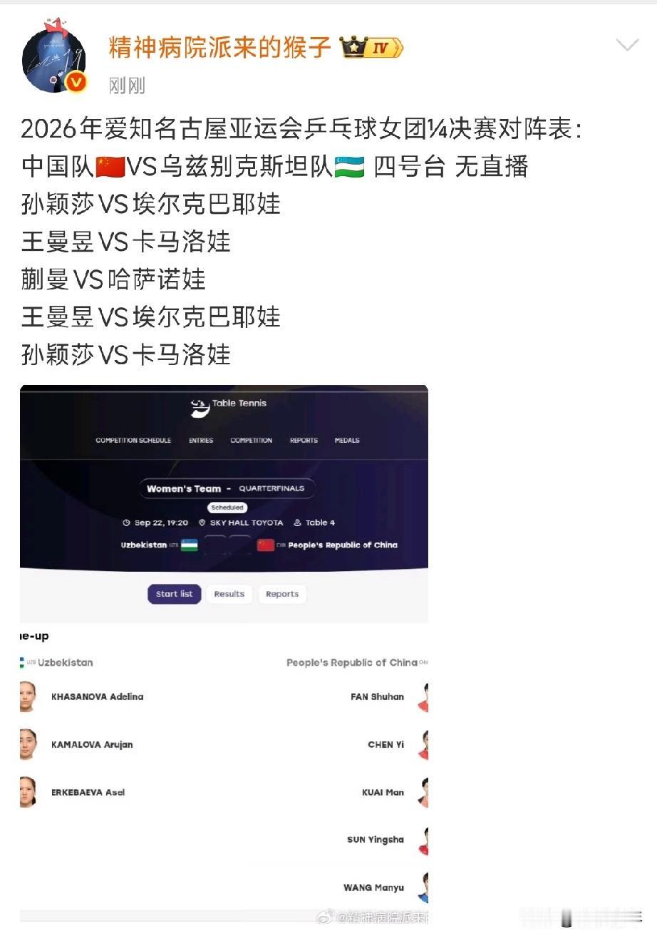 为什么让王曼昱打一单，孙颖莎打二单？我猜是这个原因：因为孙颖莎打削球的能力很