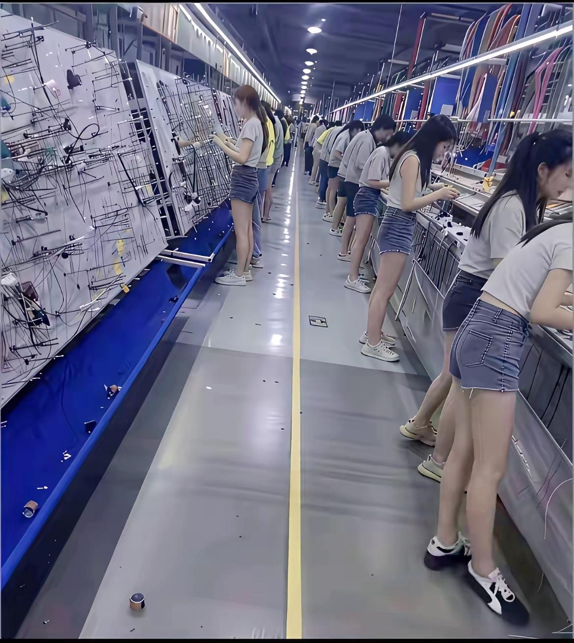 整条流水线几乎全是女工，大家好奇这到底是什么类型的工厂进厂打工工厂实拍