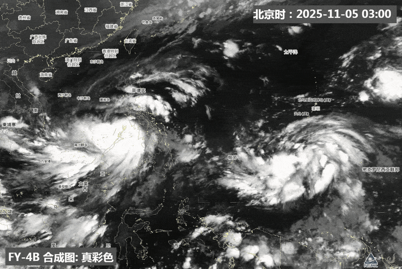 台风海鸥未来继续西行为主，略有向北分量，强度还会有所增强，回到强台风级。预计6日