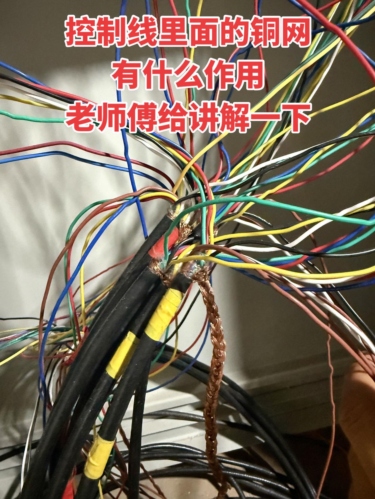 控制线里面的铜网有什么作用，老师傅给讲解一下！电工工控