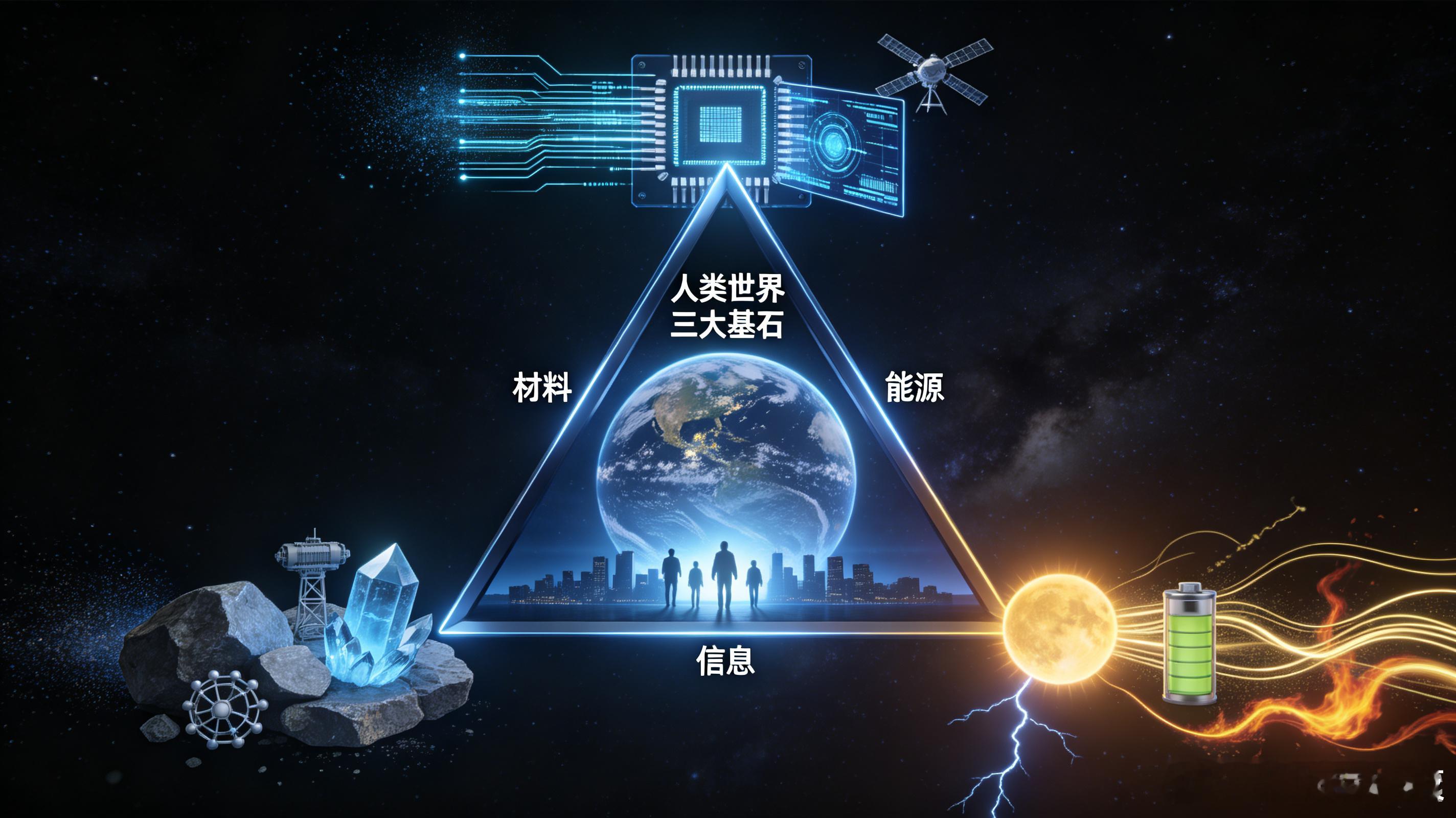 做早饭时想【材料、能源、信息人类世界三大基石】经过200万年的进化，人类逐渐成