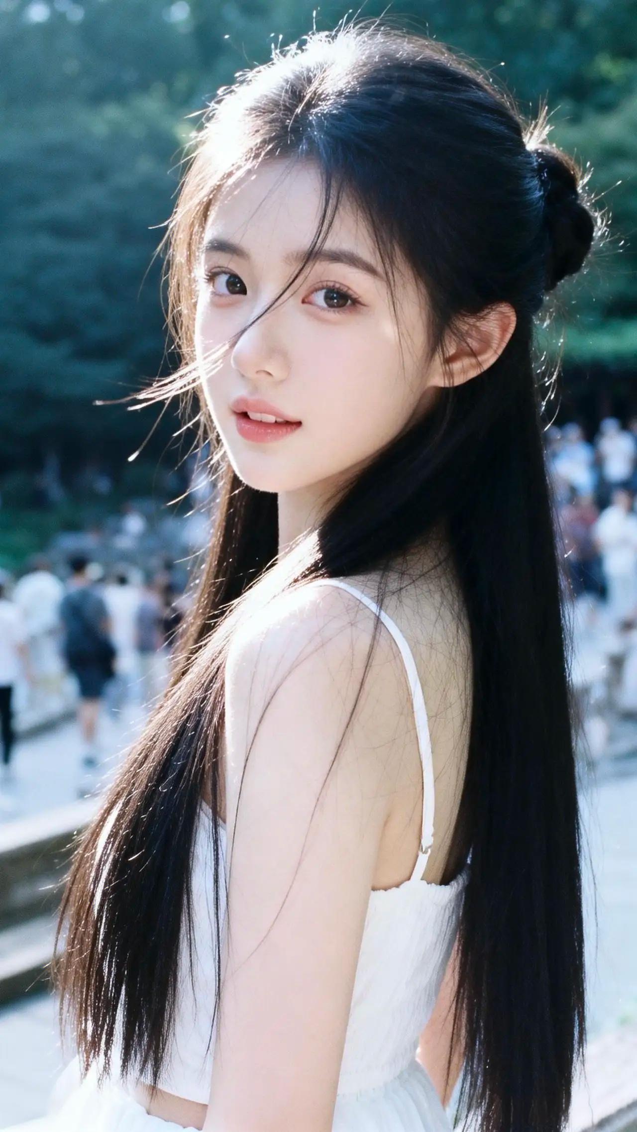 你永远是我心中的白月光，又白又美又可爱，笑起来眼中闪亮着星星✨甜美小仙女的穿搭