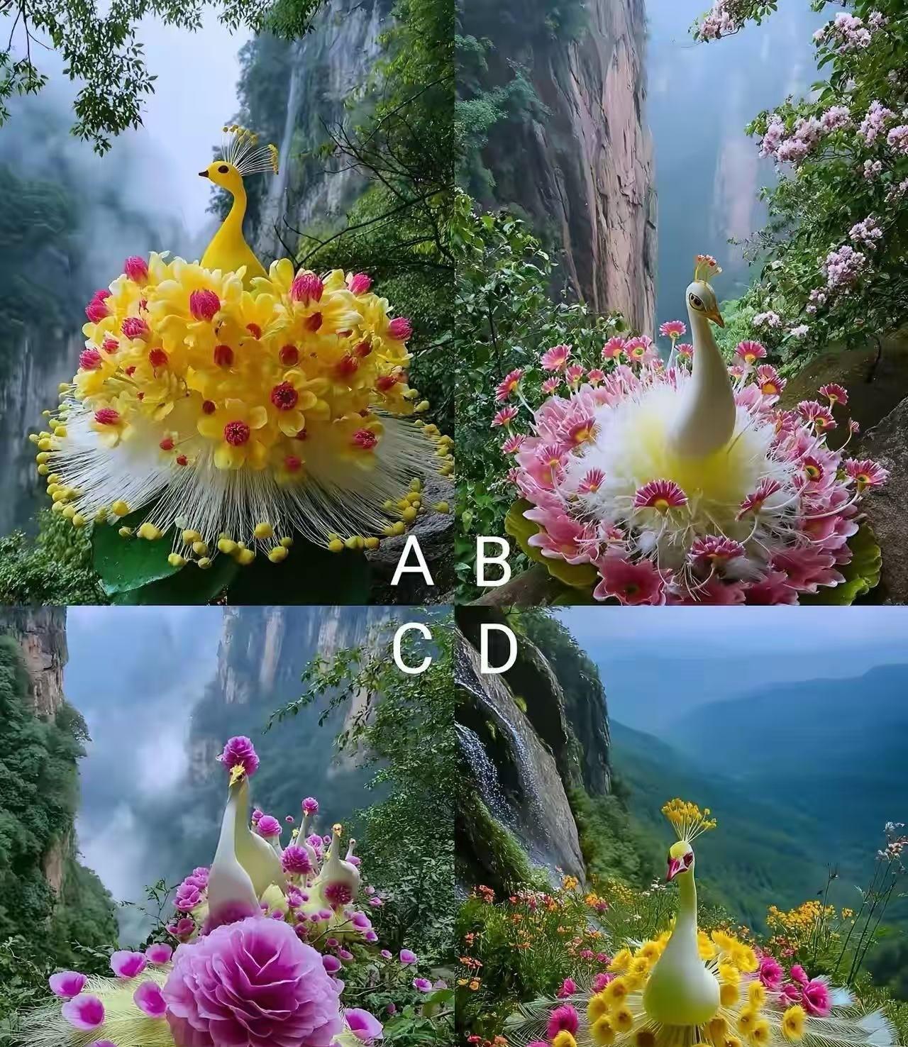 用一张图测试一下你会在哪个阶段暴富？下面四幅图的凤凰花，你认为哪幅图的更漂亮？