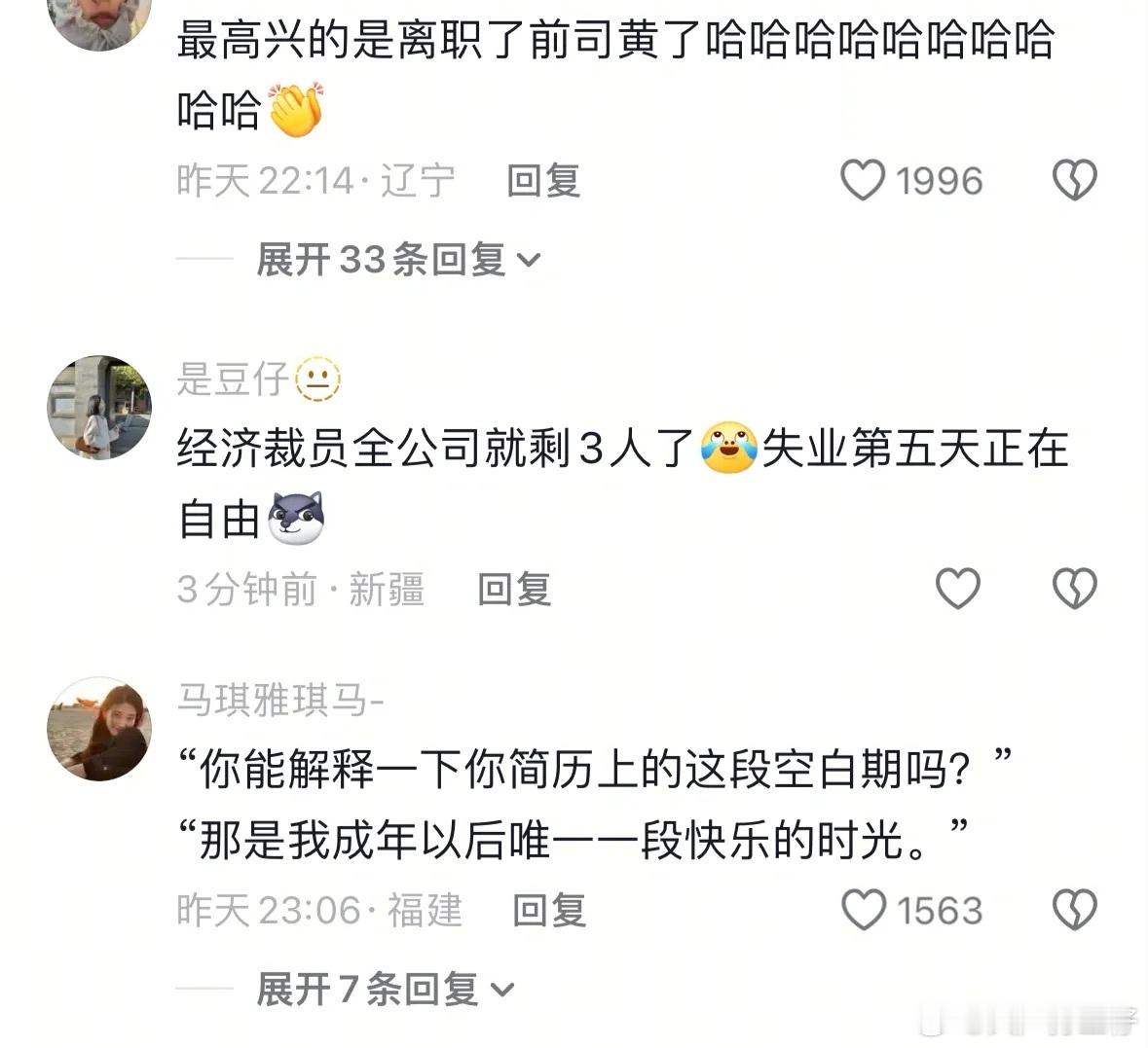 真实了！只有离职和找到工作那两天是开心的[doge]​​​