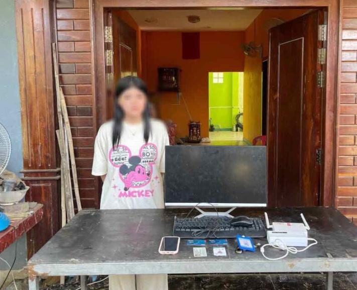一名23岁柬埔寨女子居家办公从事电诈，据说是中国老板想出的办法，用来规避风险、躲