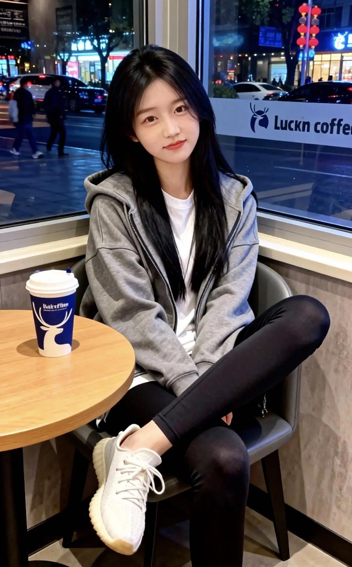 喝瑞幸送穿搭教程？穿搭分享日常分享休闲穿搭