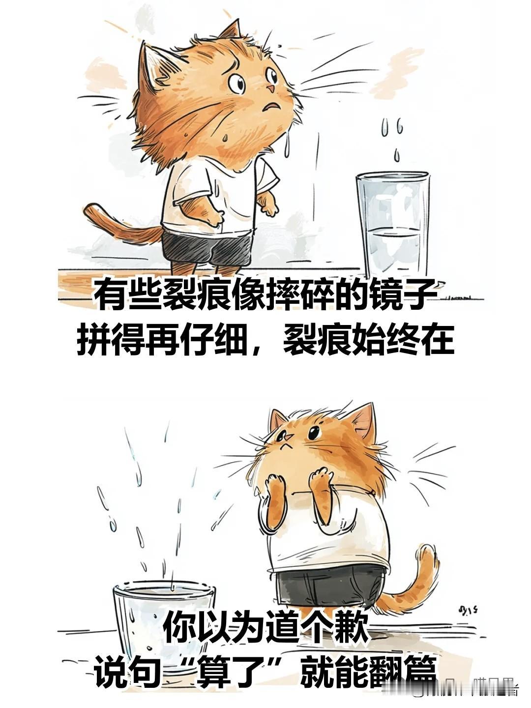 治愈漫画I人心，一旦有了隔阂，就永远回不去了治愈系图漫画治愈系图漫画