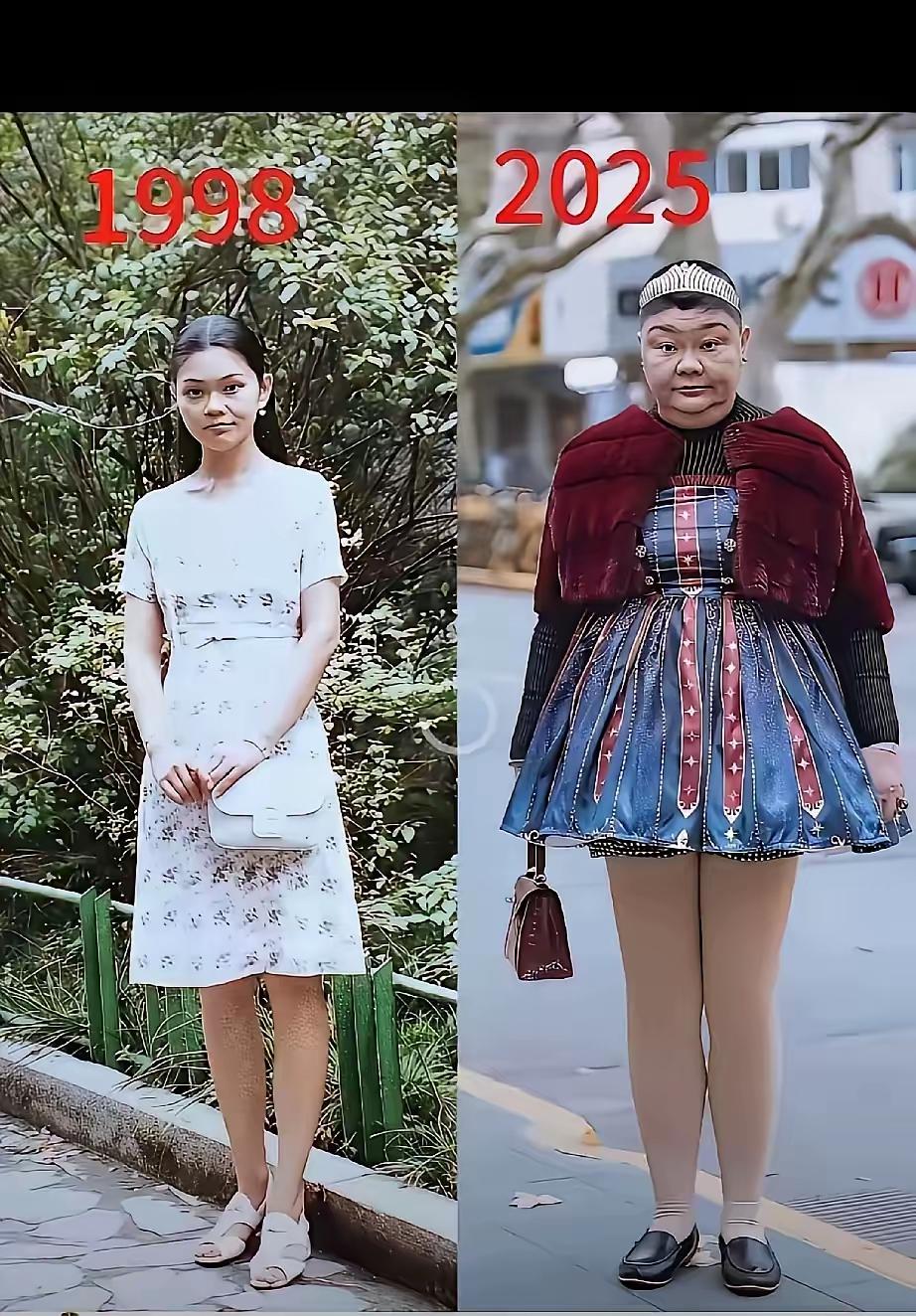 27年，足以让一个少女变成老太太，这变化确实吓人。就像我认识的一位阿姨，27年前