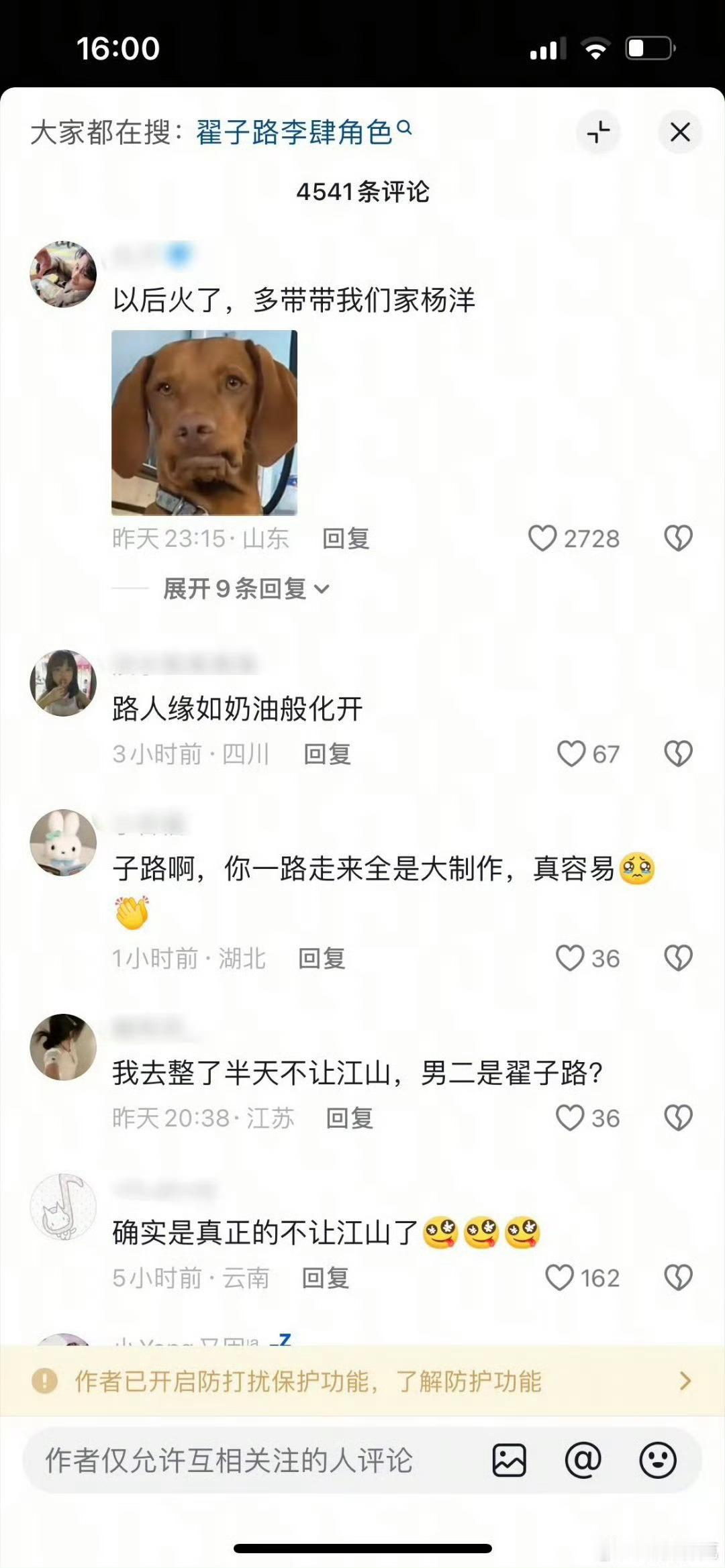 翟子路评论区这是沦陷了吗