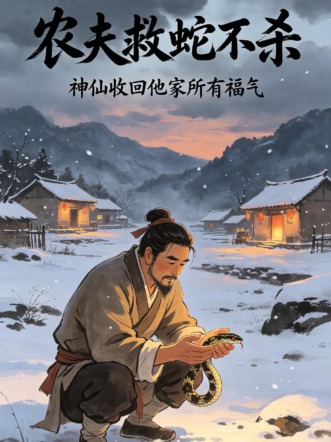 农夫救蛇不杀，神仙直接收回他家所有福气大家好，今天给大家讲一个颠覆三观的老