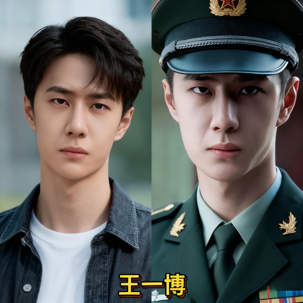九位男明星休闲装Vs军装对比，偏爱谁呢？