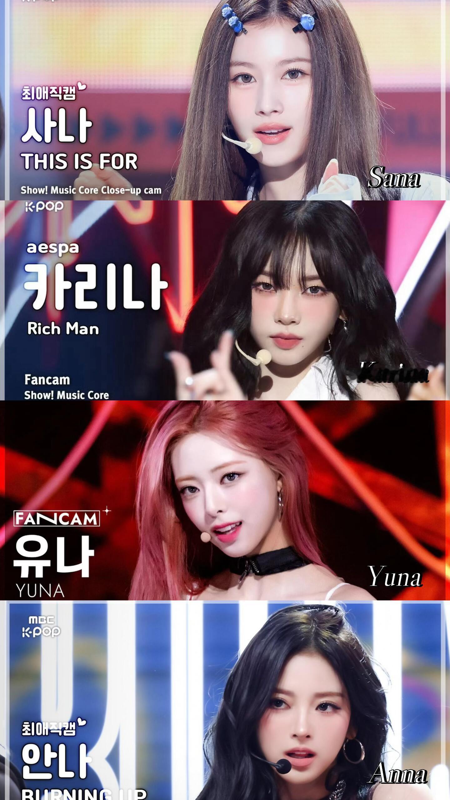 na字辈权威美人直拍封面大赏📸SanaKarinaYunaAnna