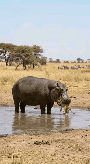 为了救出小崽，拼了命，动物和人都一样，为了下一代活命自己命都不要了。