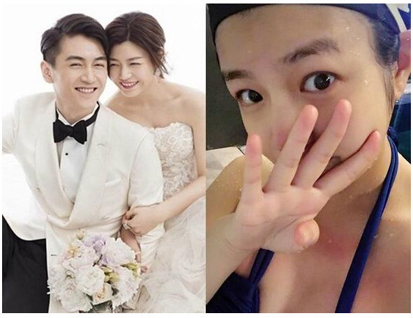据台湾东森新闻云报道,女星陈妍希21日陪老公陈晓现身北京机场,挺着5
