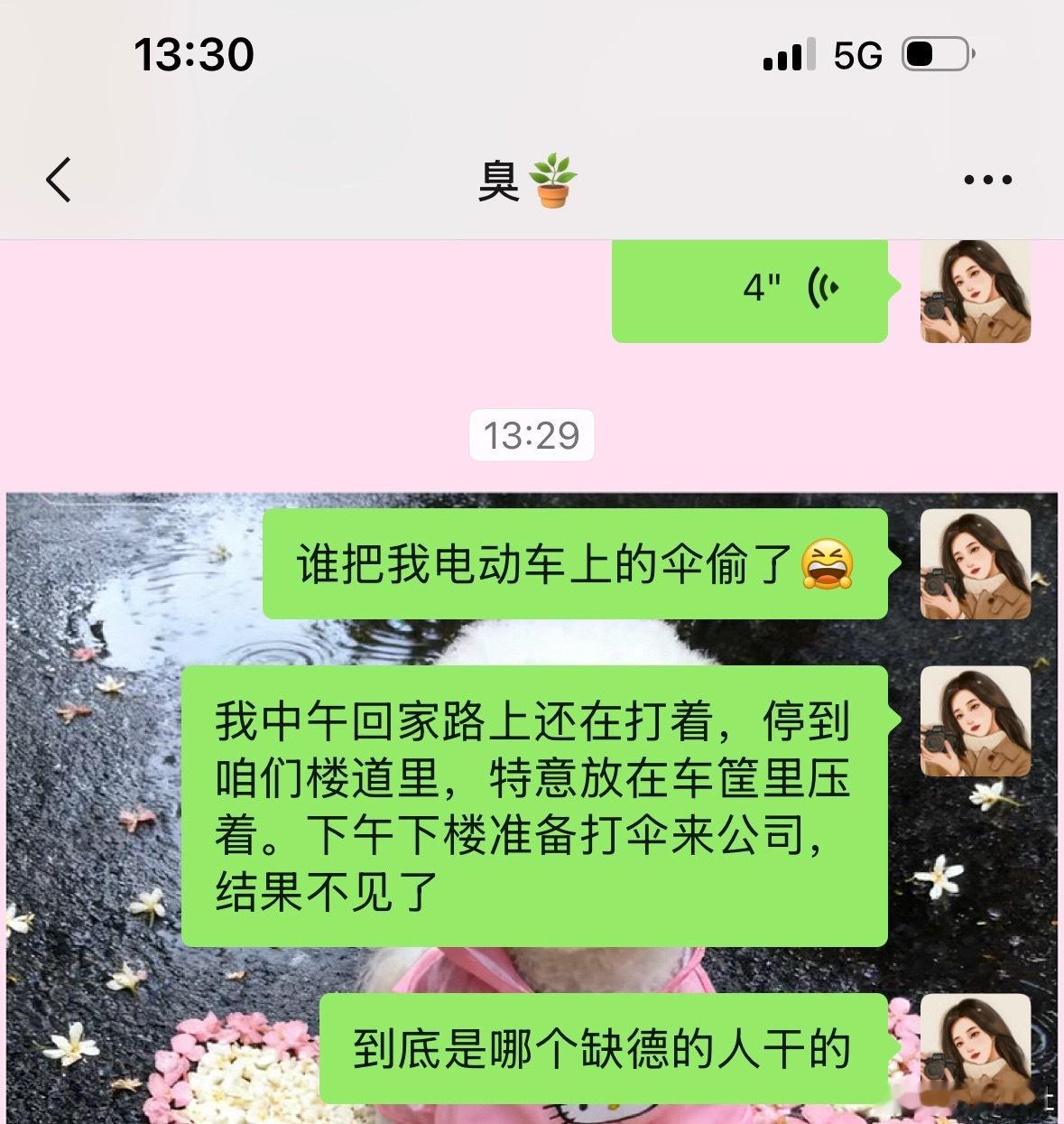 到底是几楼的哪个人偷我伞你有心吗淋的我