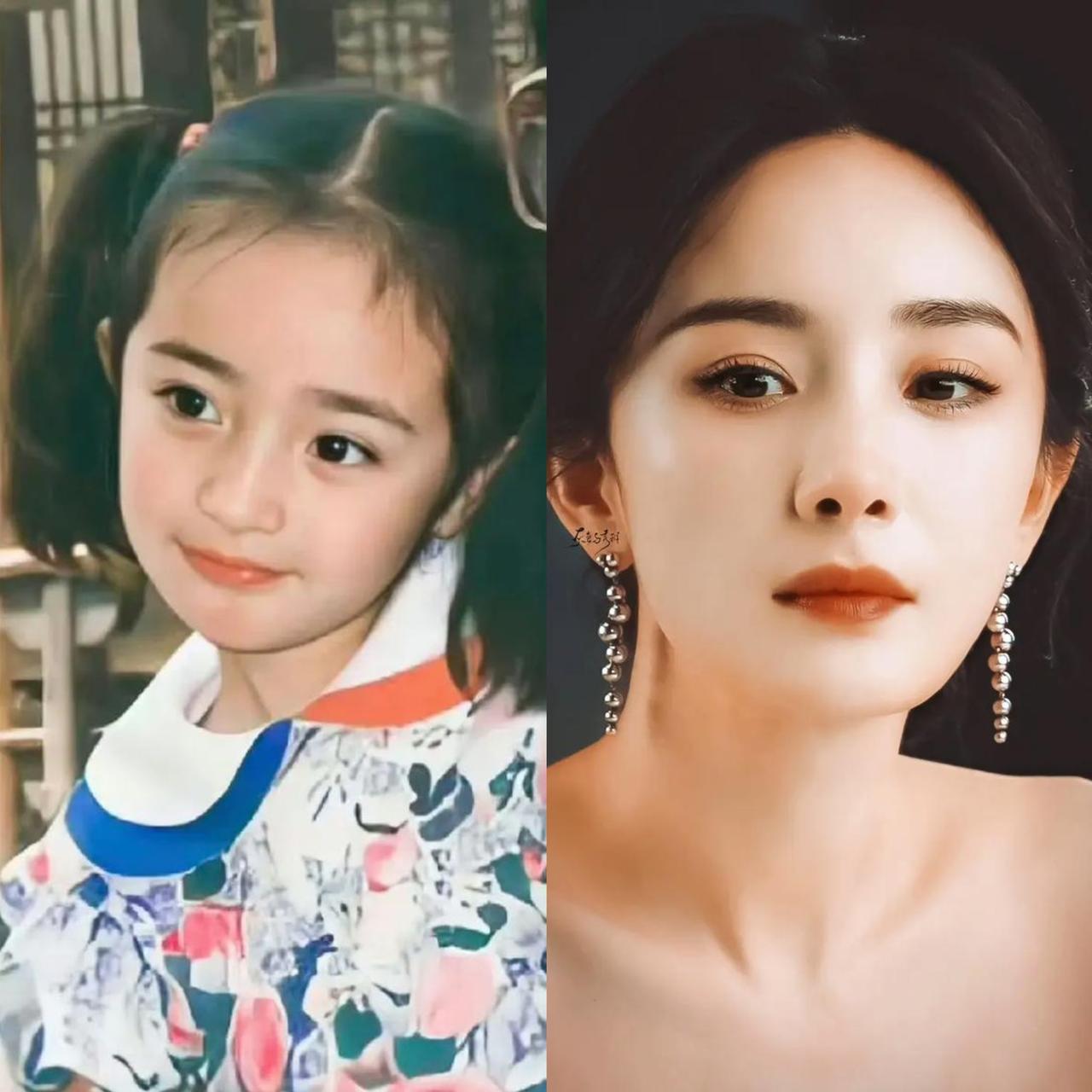 这难道不是一模一样？小时候的长相身材跟现在等比例放大，为什么这么多人黑她整容？