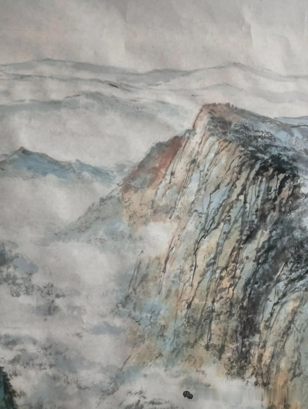 作者加速成长计划山水画有很多的风格，而这几幅山水画的风格很独特，不仅画风硬朗，而