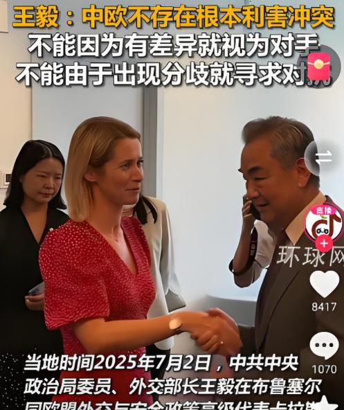 王毅部长对欧盟划出红线，欧盟将支持一个“中国原则”！中欧贸易额在2024年达到7