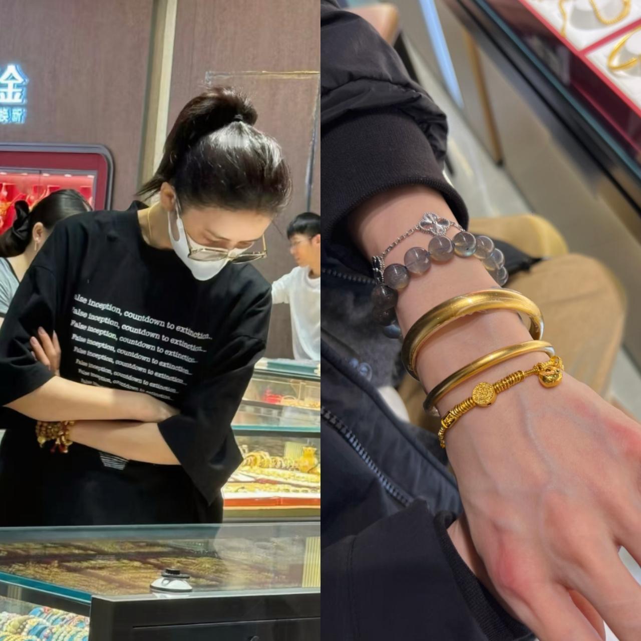 果然跟着明星买黄金是对的！前两天看到佟丽娅在水贝买黄金，我也赶紧买了100克