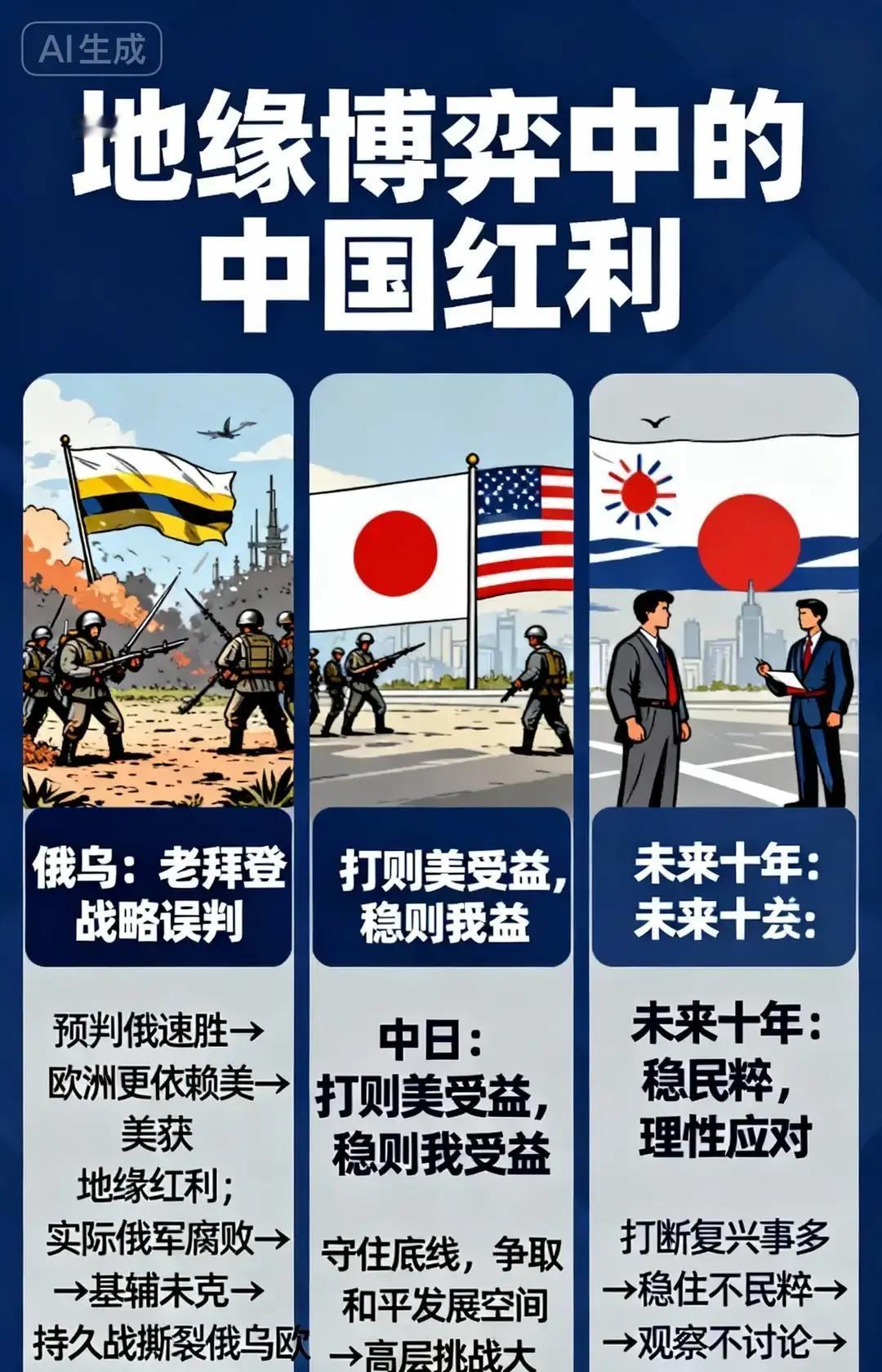 地缘博弈中的中国红利1、俄乌是老拜登的重要战略误判，预判俄会快速灭了乌，欧洲更