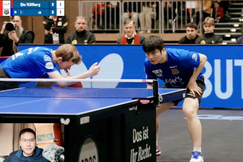 我去！樊振东/迈斯纳双打首秀！兄弟们，多久没看东哥双打了。第一局两队