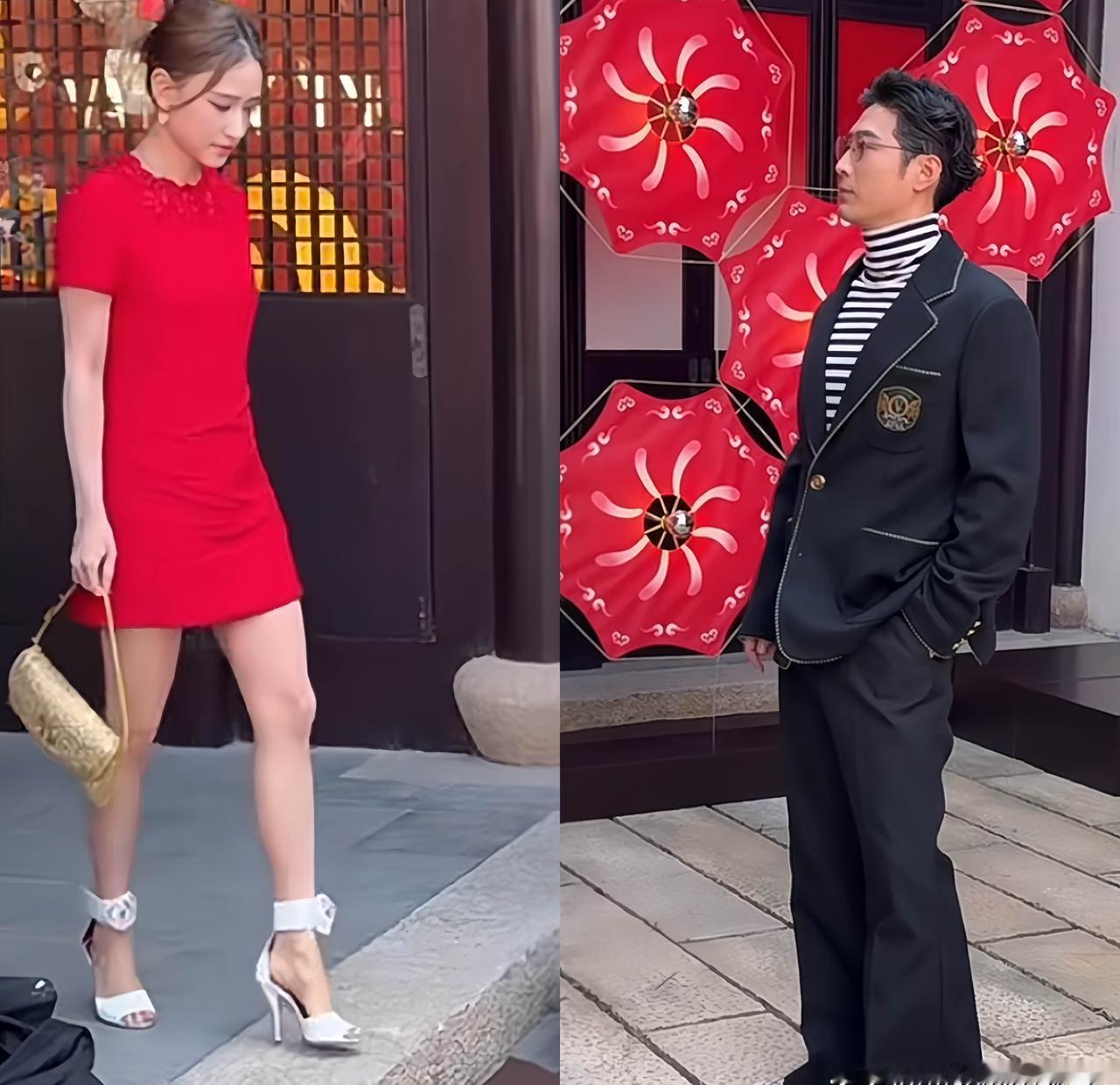 台阶。高跟鞋。他双手插在兜里。就那个瞬间，被镜头咬住了。窦骁没扶何超莲。