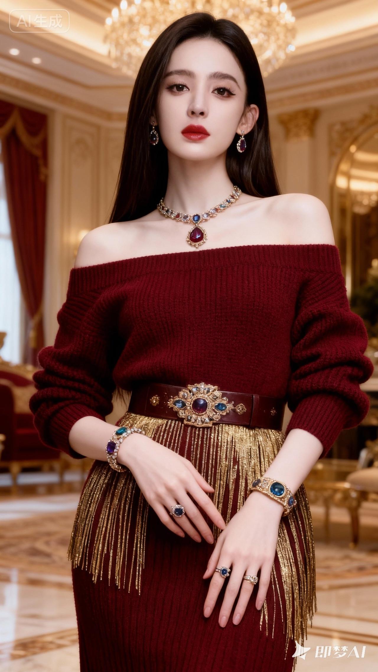 奢华红毯风穿搭，闪耀珠宝配饰，尽显优雅气质！💃✨