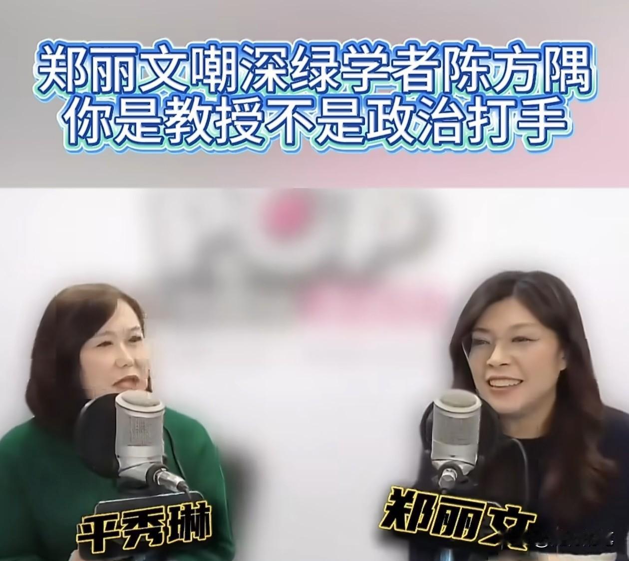 郑丽文在东吴大学与副教授陈方隅激辩还没完，又上节目再度反驳陈方隅。郑丽文的风