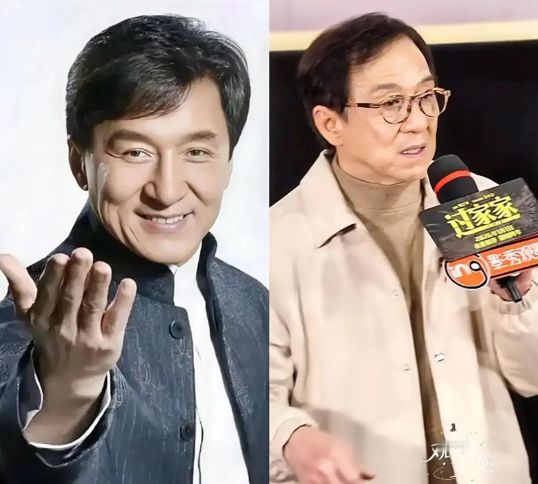 71岁成龙片场哽咽：儿子十年不回家房祖名缺席首映礼那天，成龙盯着手机屏保看