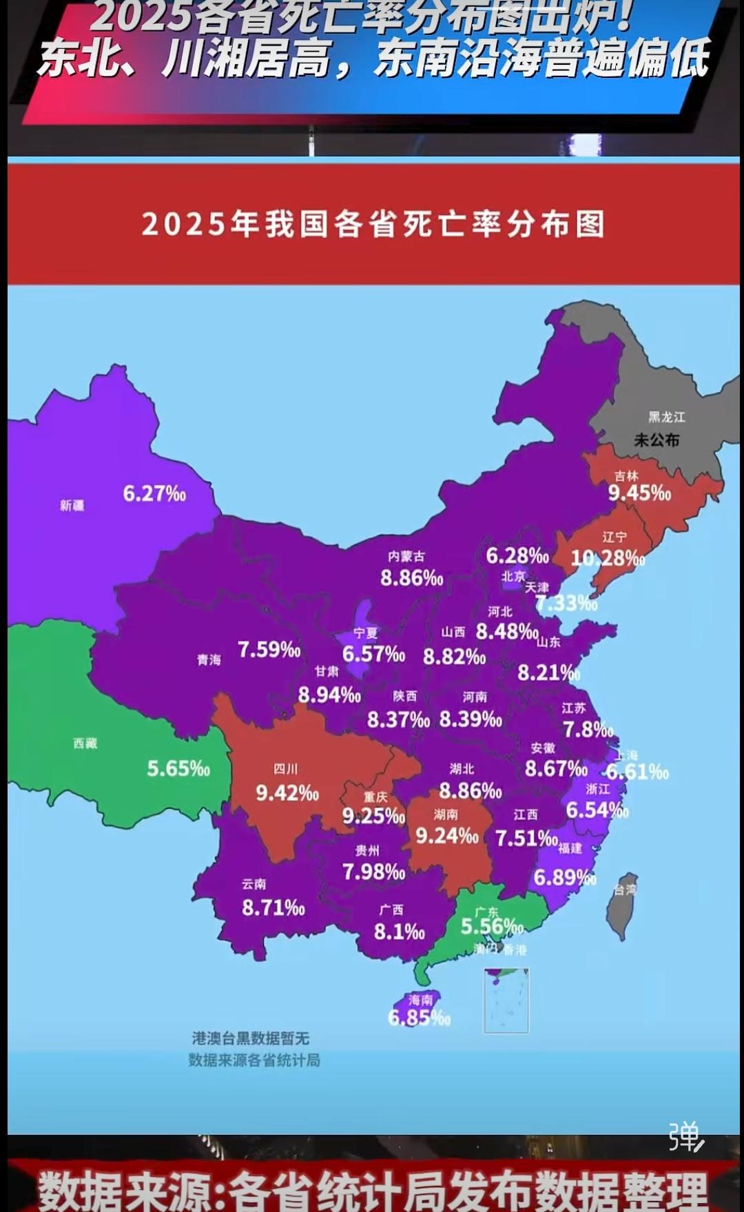 川湘地区和东北地区死亡率这么高的嘛？四川不是被誉为天府之国，“少不入川老不出蜀”
