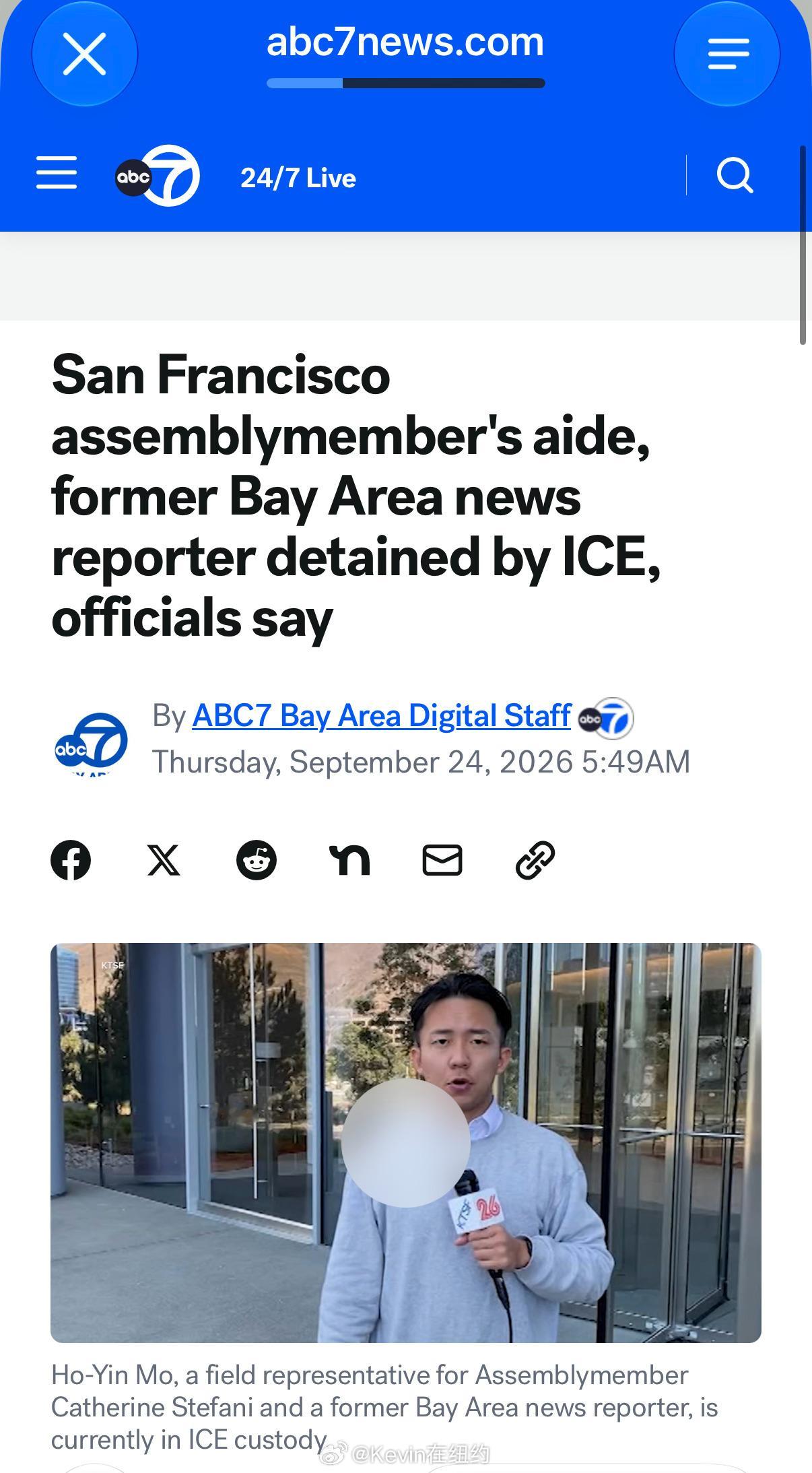 「没有人可以在法律之上他被捕了」据ABCNews，9月17日，来自中国香港的毛皓延（Ho-YinMo