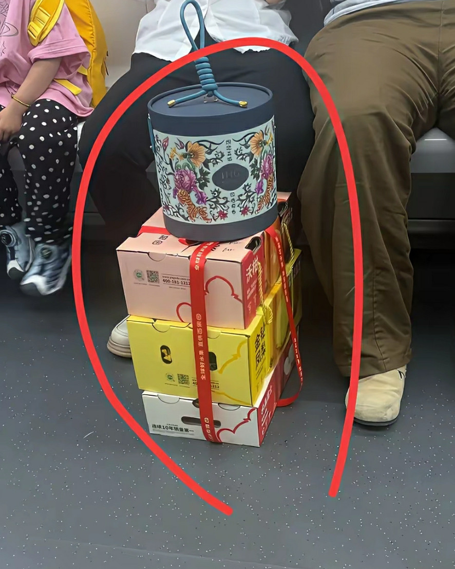 我宣布！整节车厢里里最有排面的人就是她！