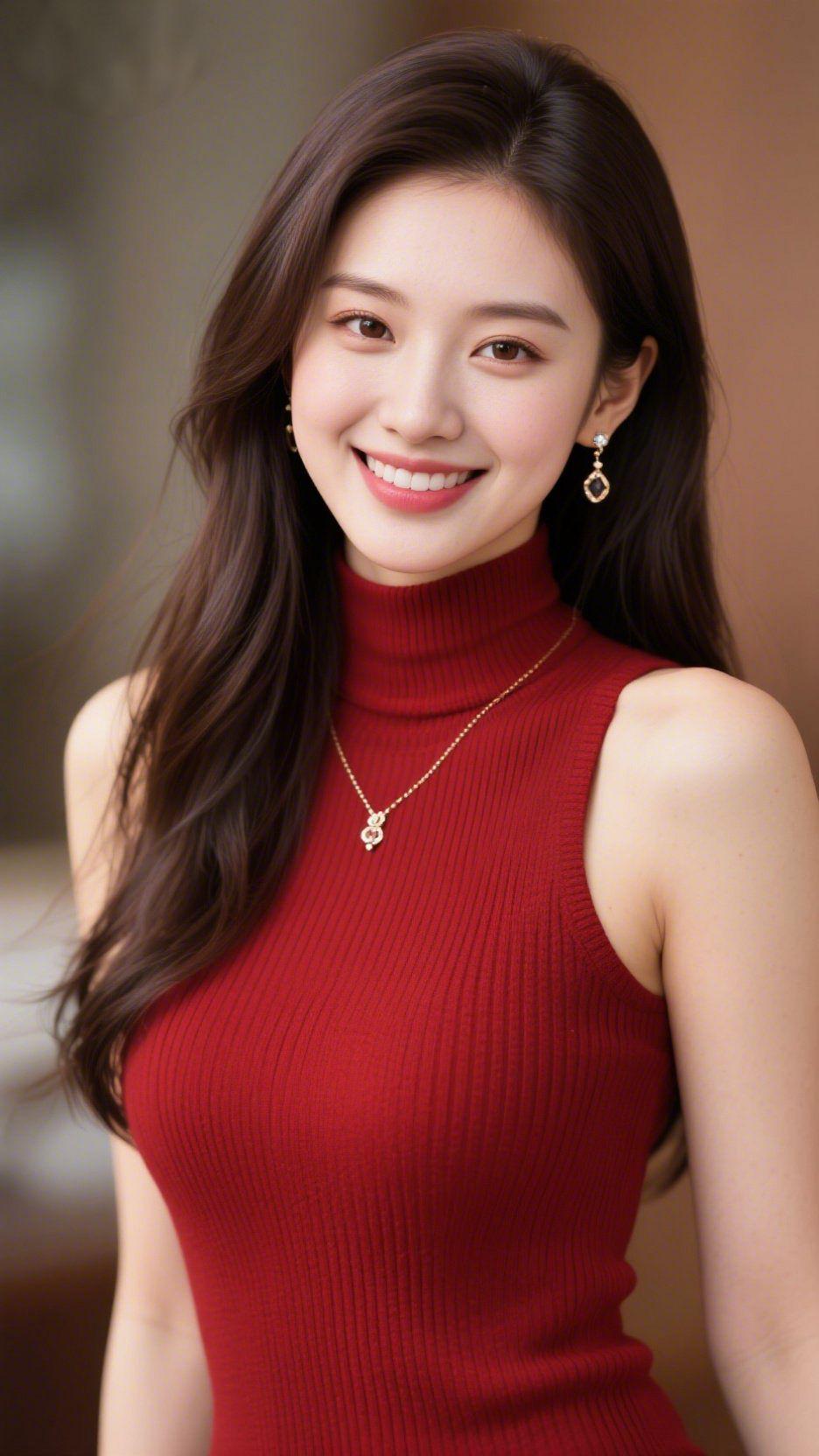 暖红映柔光午后的暖光漫过浅棕墙面，像给整个空间镀上一层蜜色的绒。空气中浮着