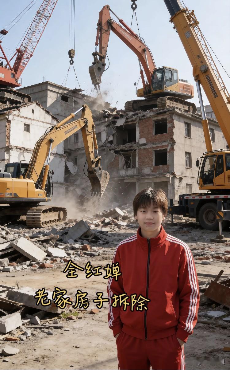 一觉醒来全红婵家老屋没了，80平新房图纸刚定，院子终于和大伯家分开！