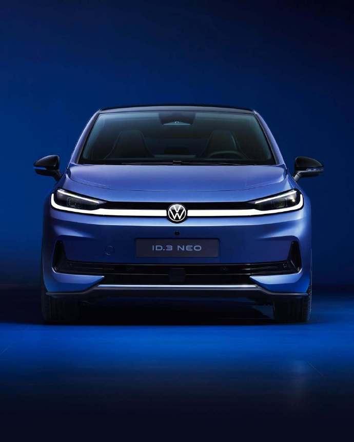 美好的大众回来了大众ID.3Neo官图释出。全新前脸，取消了黑色尾箱盖，内