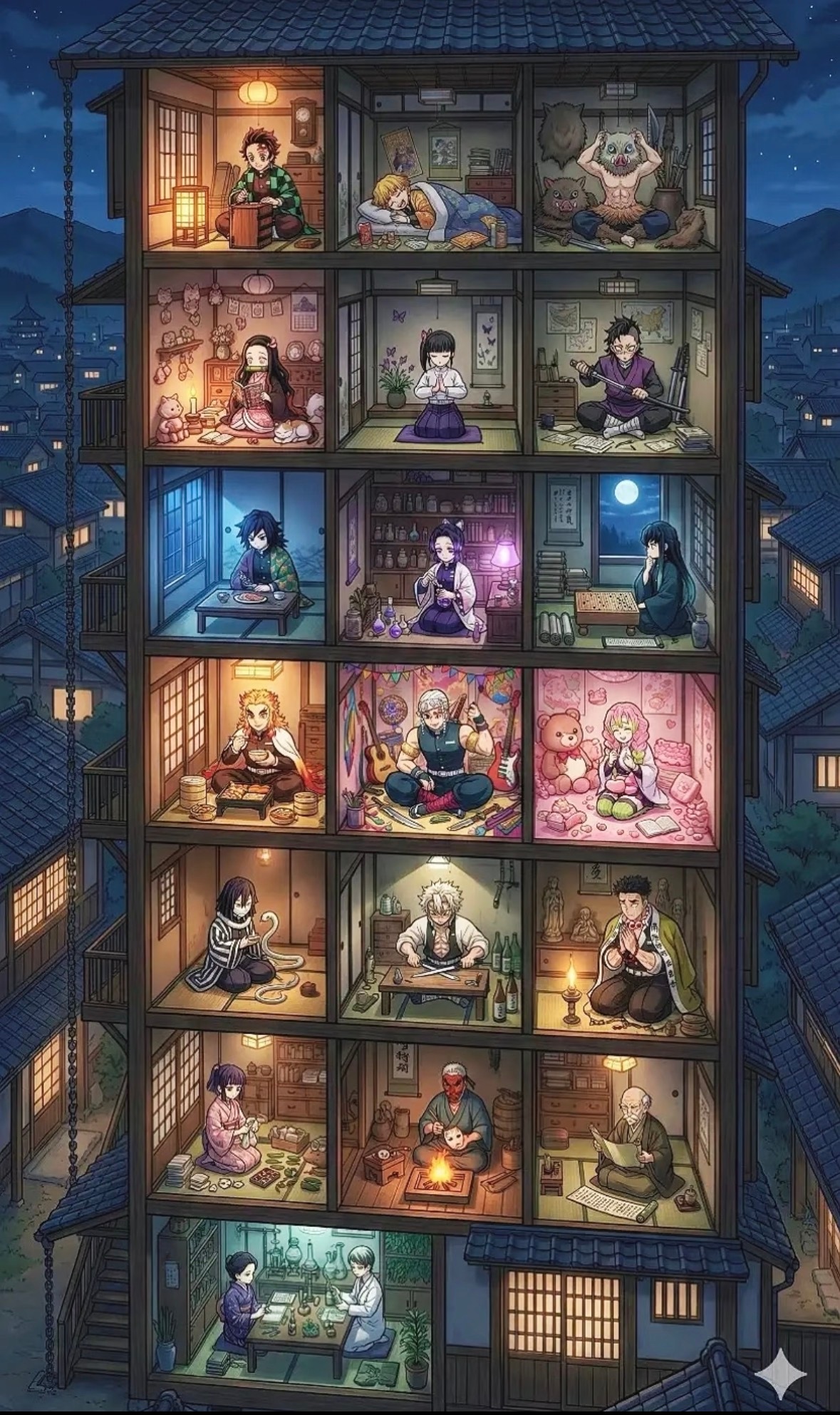 黑夜来临，请选择你的睡眠屋叭！动漫点评团鬼灭之刃