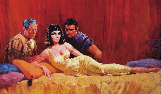 公元前30年，埃及艳后一丝不挂躺在床上，侍女从无花果篮中掏出早已准备好的毒蛇，毒