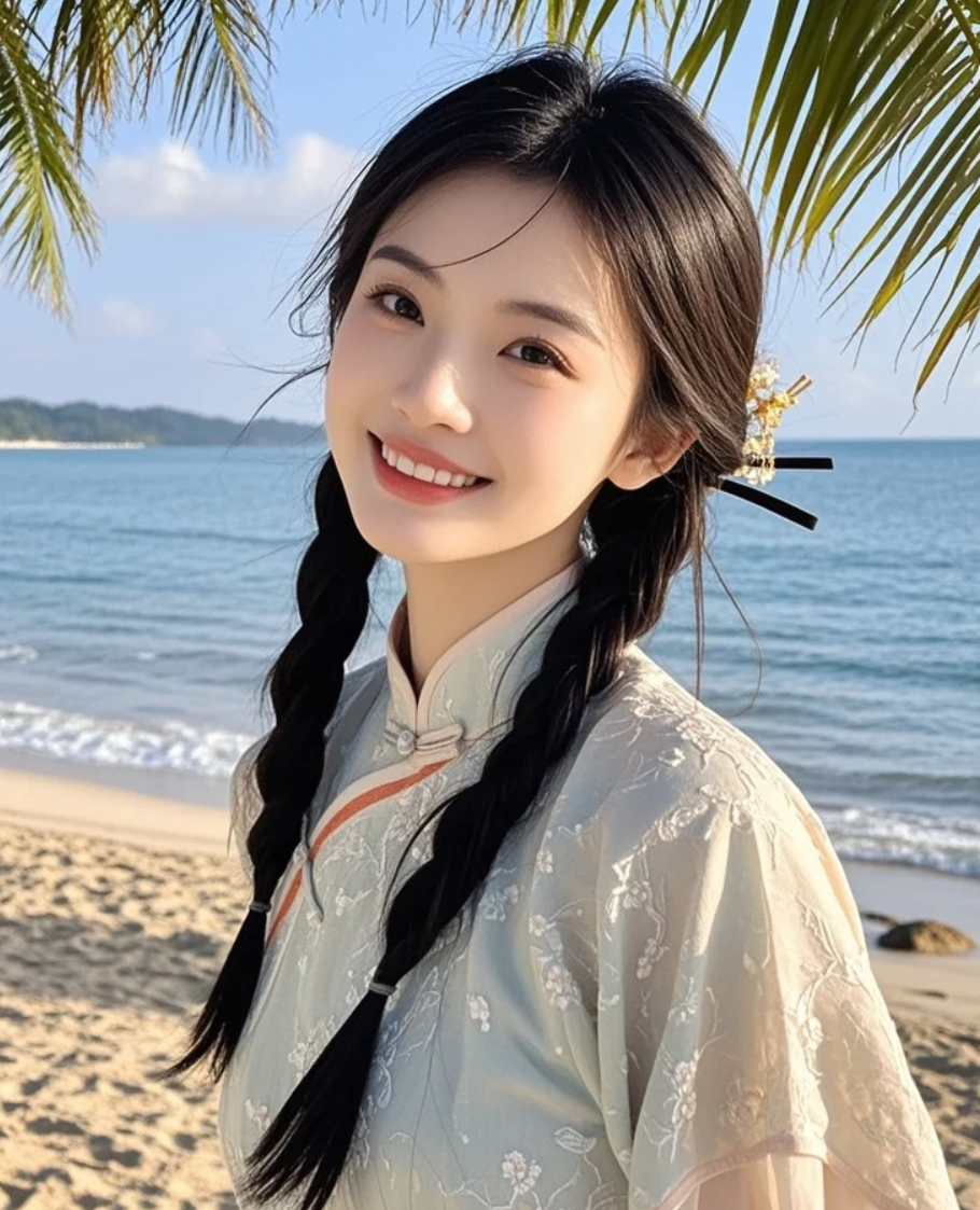 今天没化妆，但海说我很美