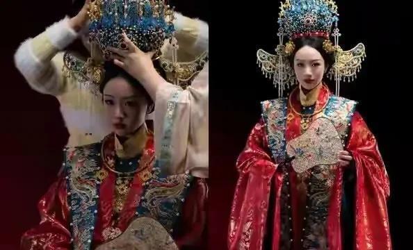 吴尊看到15岁女儿穿婚服，第一反应不是感动，是喊了一句“不能这么快嫁人”。他晒出NeiNei的凤冠霞