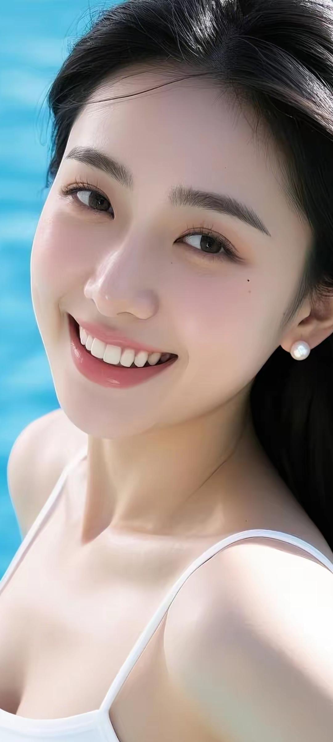 阳光下的微笑，夏日里的清新