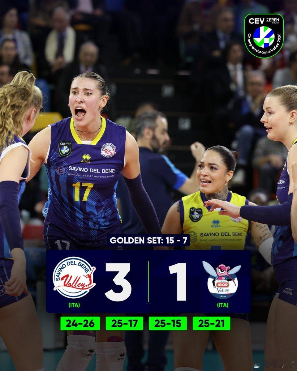 国际排坛动态斯坎迪奇次回合：斯坎迪奇3-1（24-26/25-17/25-15