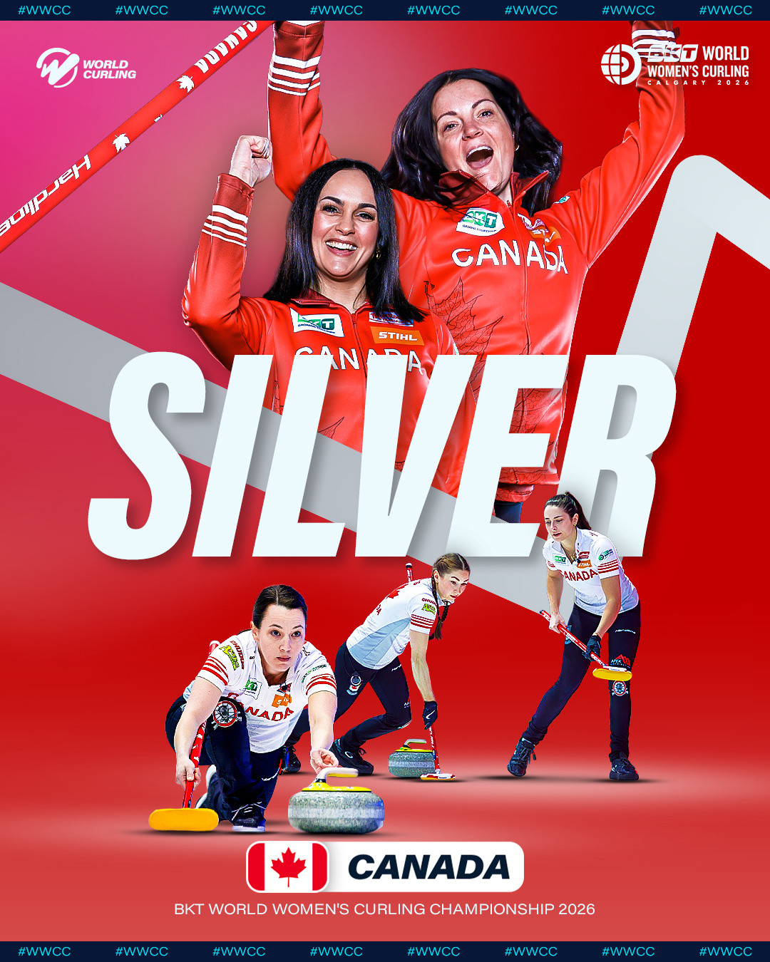 瑞士队虽然ST那支队没来，但仍7-5击败加拿大，再次拿下女子冰壶世锦赛冠军🏆