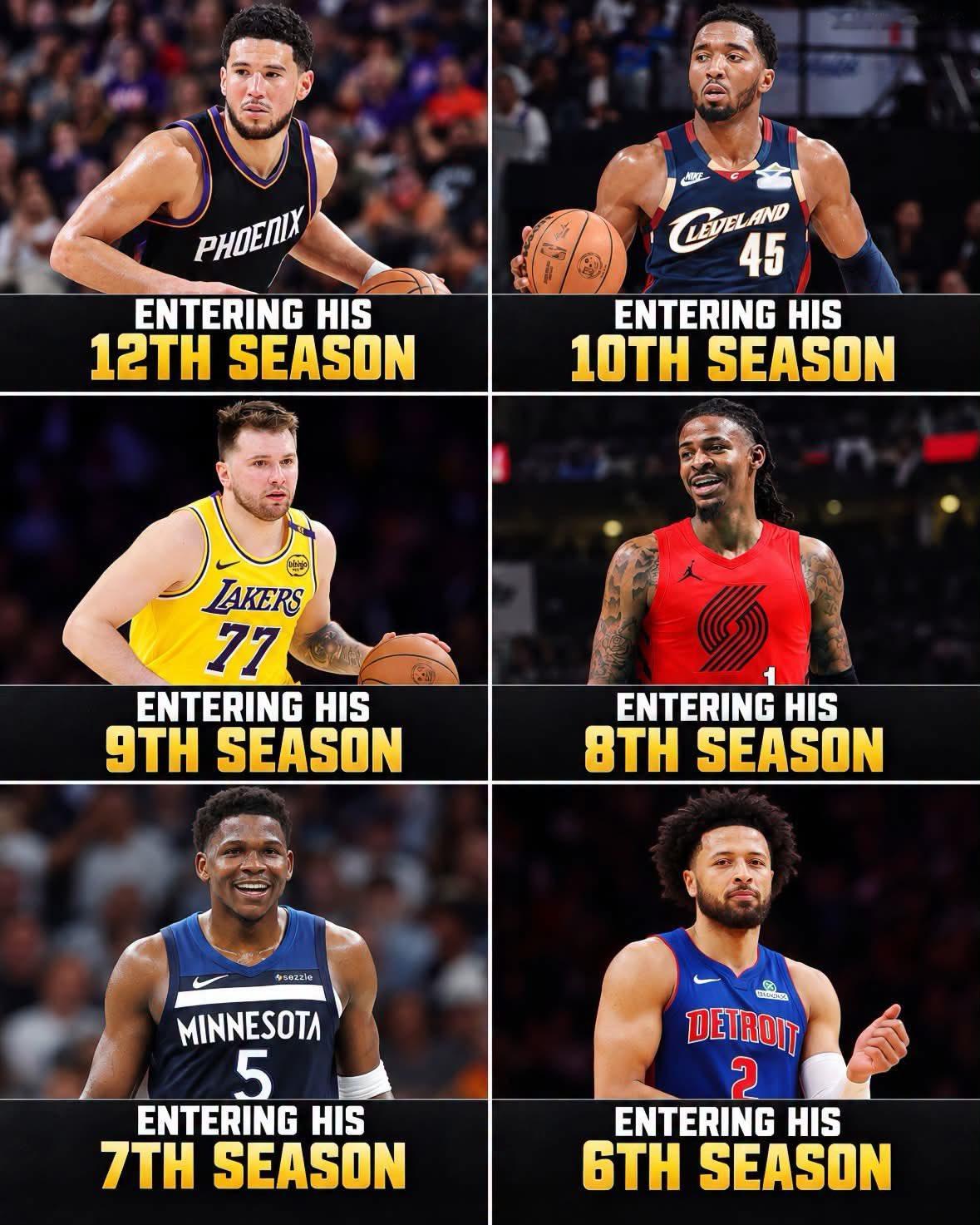 突然发现布克其实已经算老将了NBA​​​