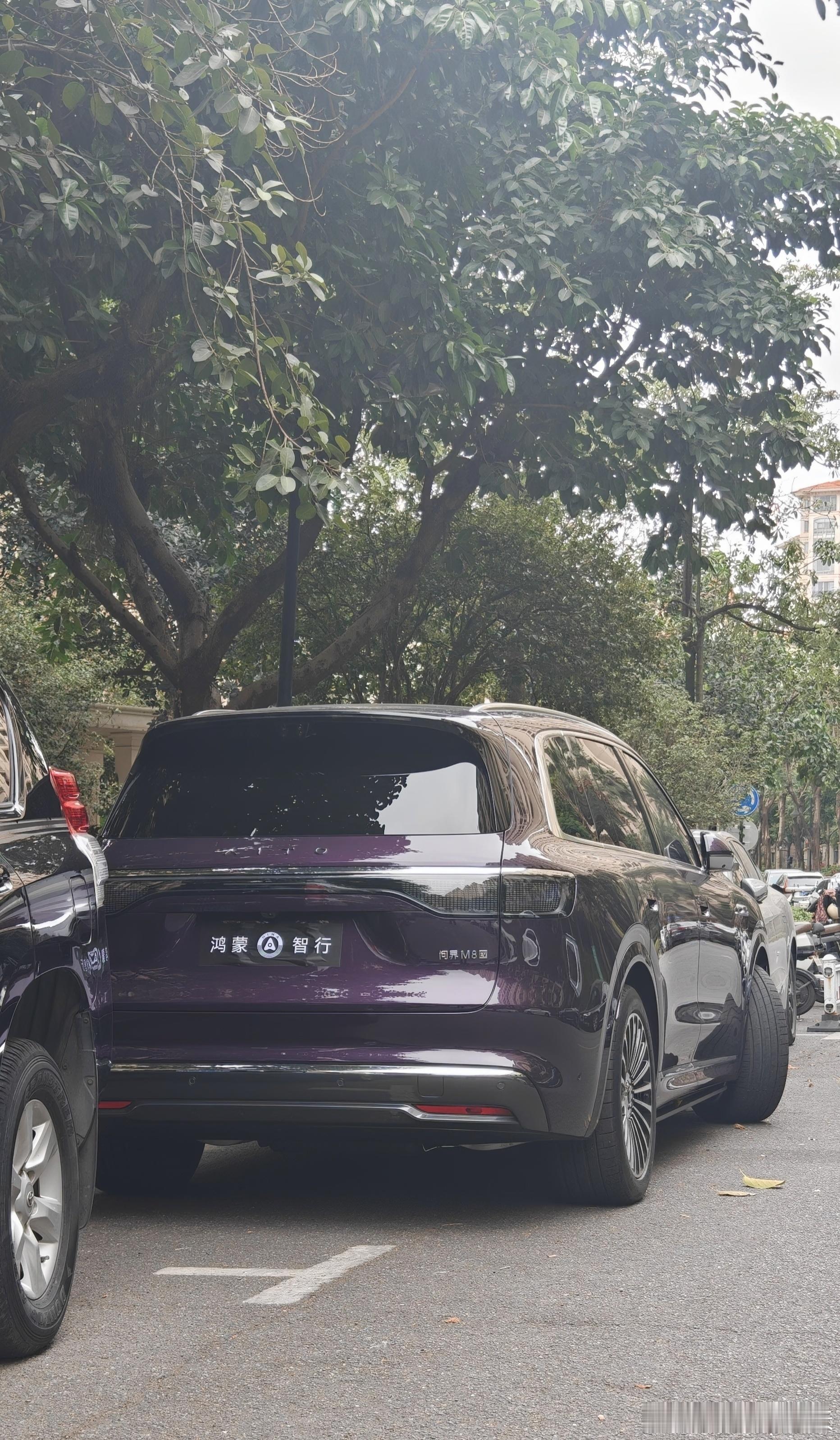 又有邻居买新车了，不仅是一台纯电的M8，还是少见的紫色看实车，ta是属于偏低
