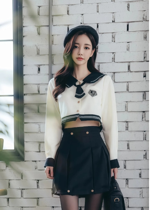 孙允珠复古学院风穿搭，少女感满满！
