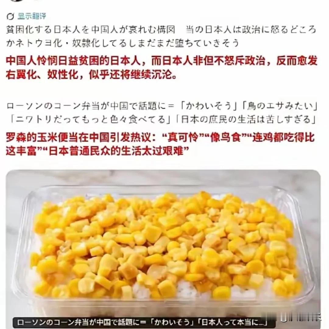 一盒玉米便当，让日本人集体破防了：中国人的“怜悯”，为什么比骂声更扎心？名古