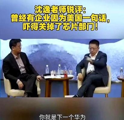 复旦沈教授，讲了个事。他说，当年老美一句话递过来，就顶在一家公司脑门上：“你们