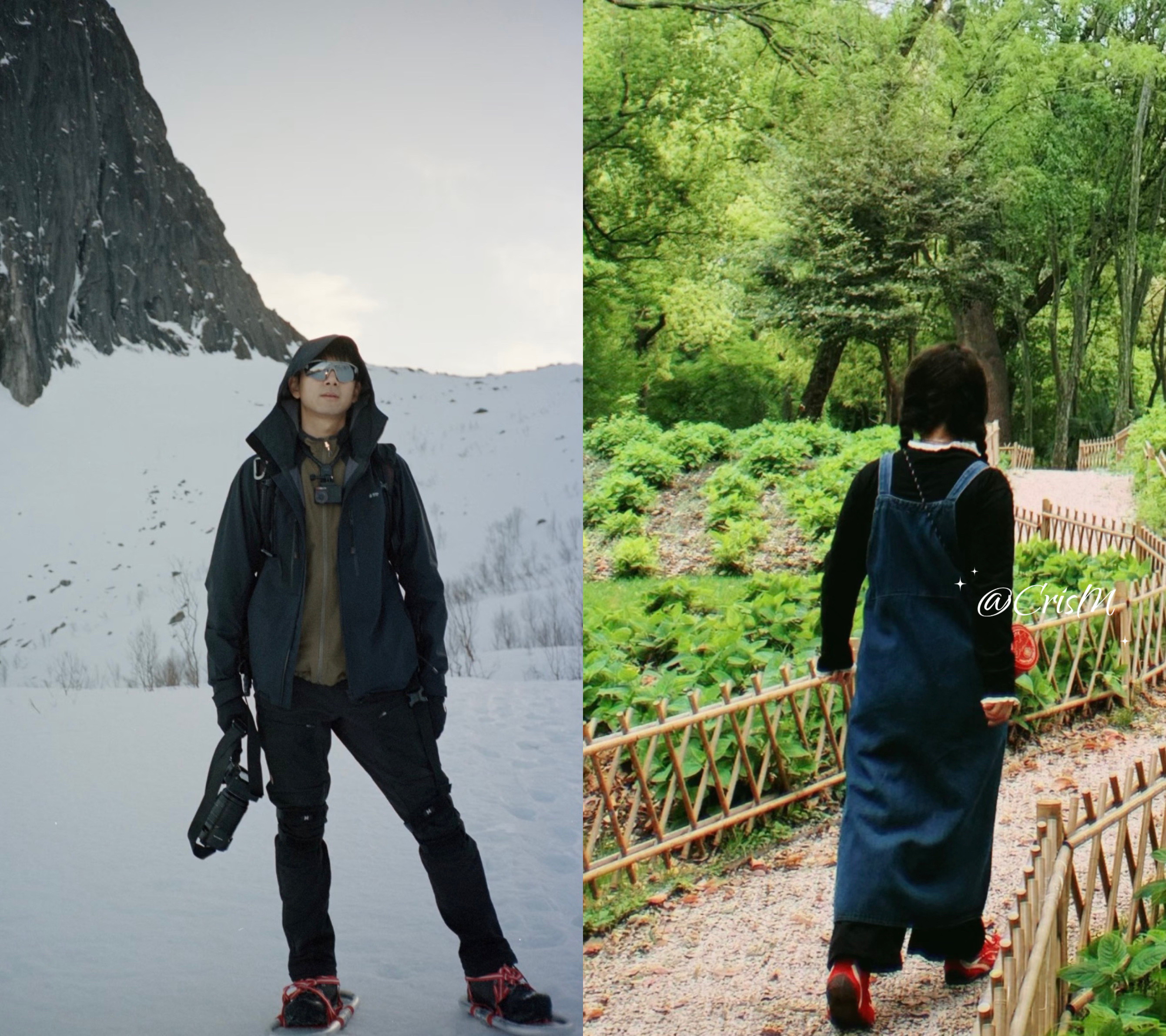 我和李现地球探索之旅的胶片🎞️…不论是去北极攀雪山，还是来上海看花展，只要热爱