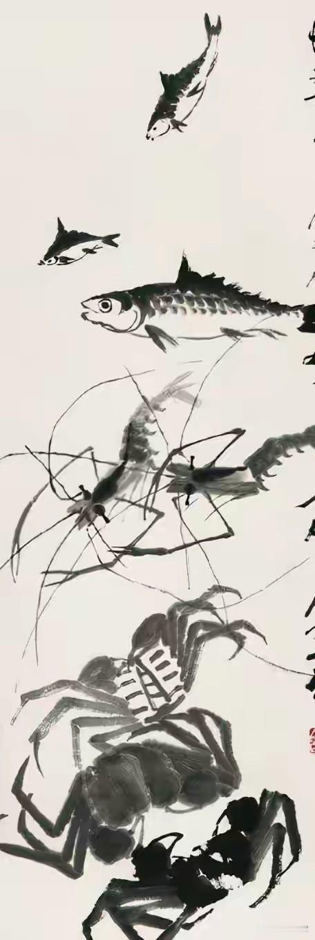 齐白石（1864‑1957），近现代花鸟画大家，提出妙在似与不似之间，太似为媚俗