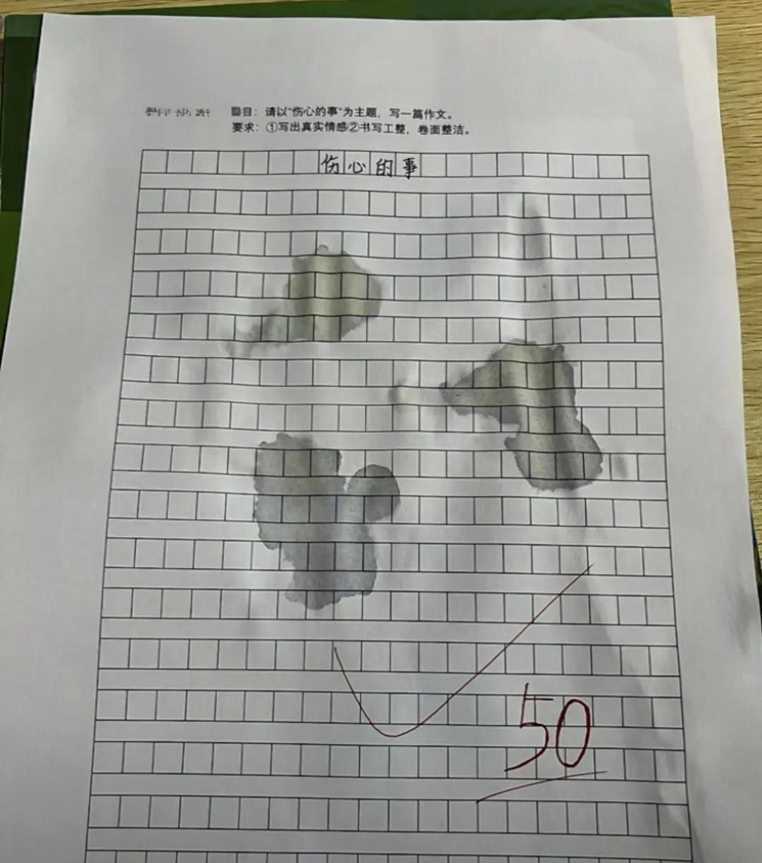 这个作文💯一点不过分，未语泪先流！多么伤心的往事啊！看的我都难受了[流泪